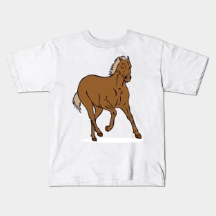 Mustang Galloping Retro Kids T-Shirt